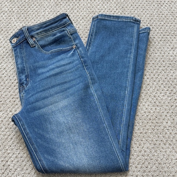 KanCan Women's Slim Straight Leg Jeans - Classic Blue - Picture 9 of 15